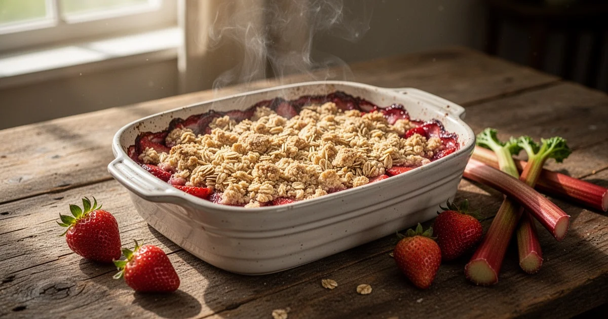 Strawberry Rhubarb Crisp: A Sweet & Tart Spring Dessert in 45 Minutes