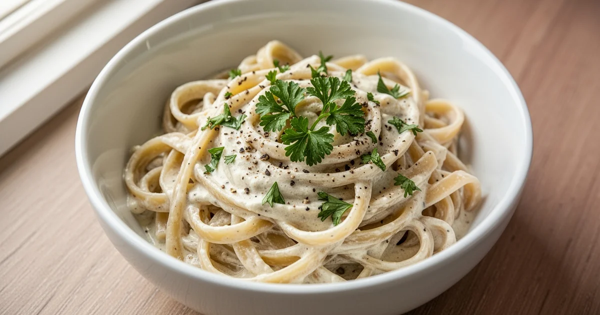 Creamy Vegan Alfredo Pasta (Gluten-Free, 30 Minutes)