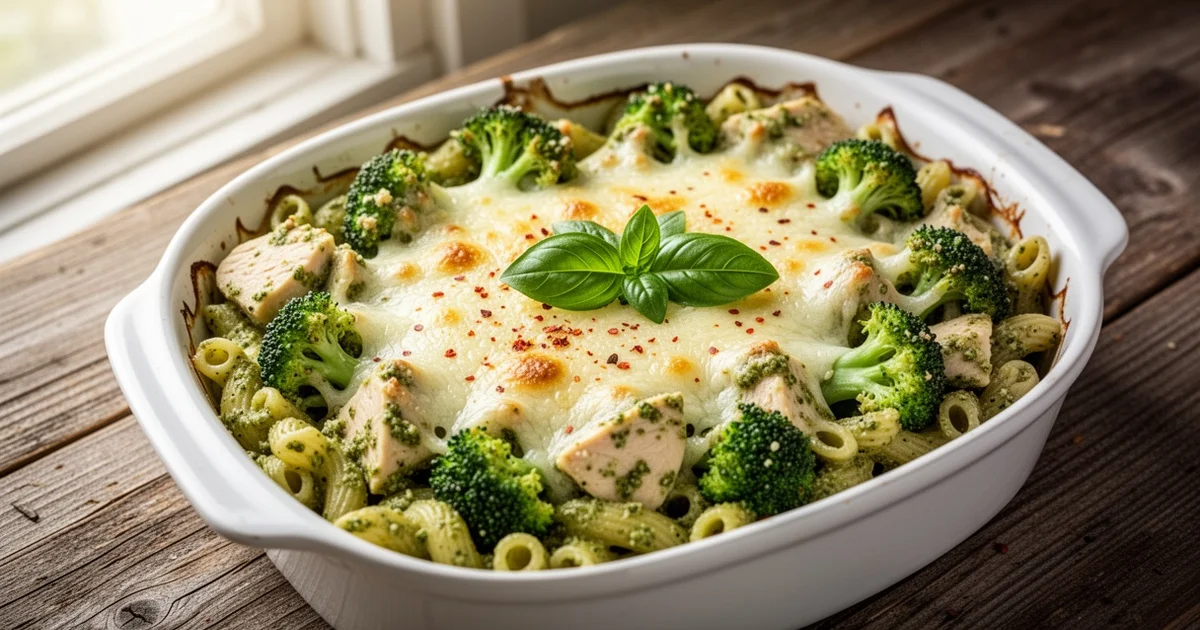Creamy Pesto Chicken Pasta Bake – Ready in 30 Minutes!