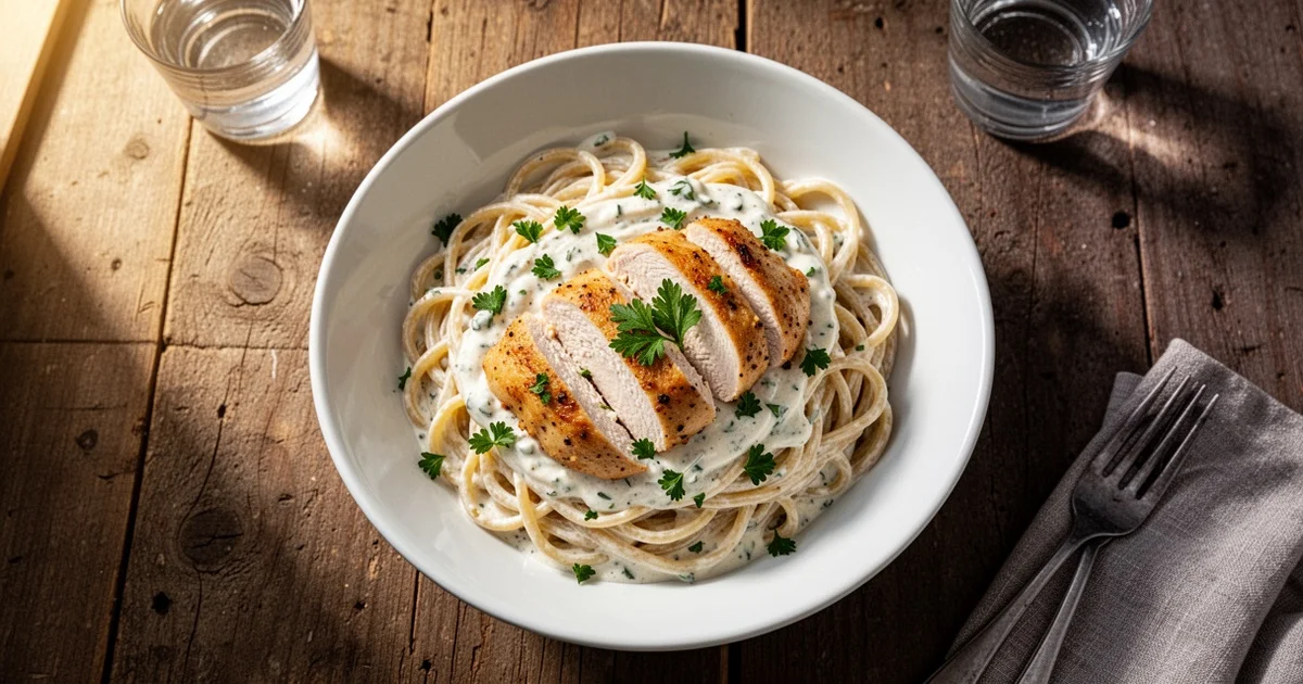 Creamy Garlic Chicken Pasta: 20-Minute Weeknight Dinner