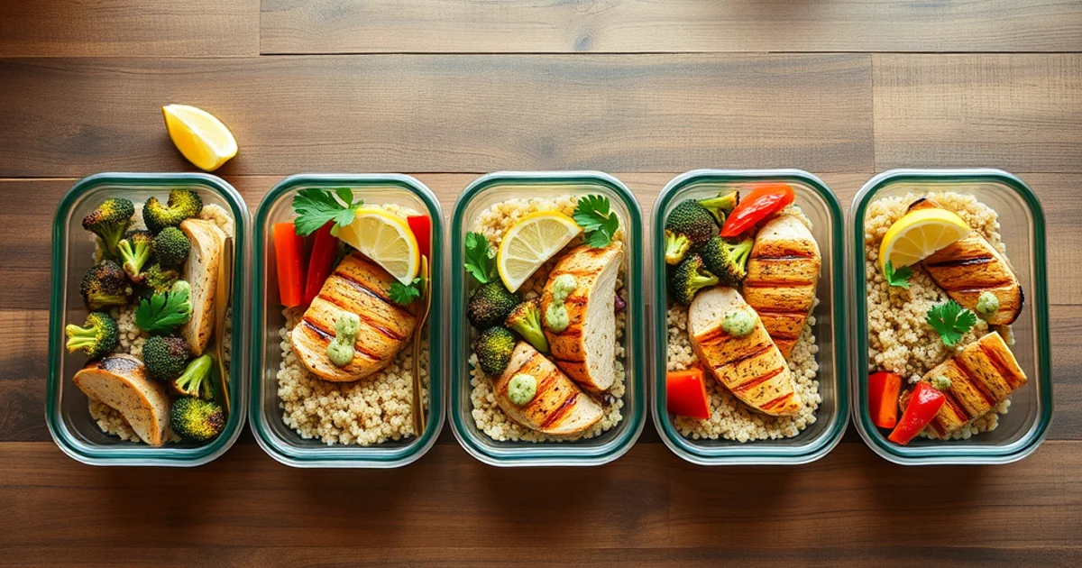 5-Day Healthy Meal Prep: High-Protein Chicken & Veggie Bowls