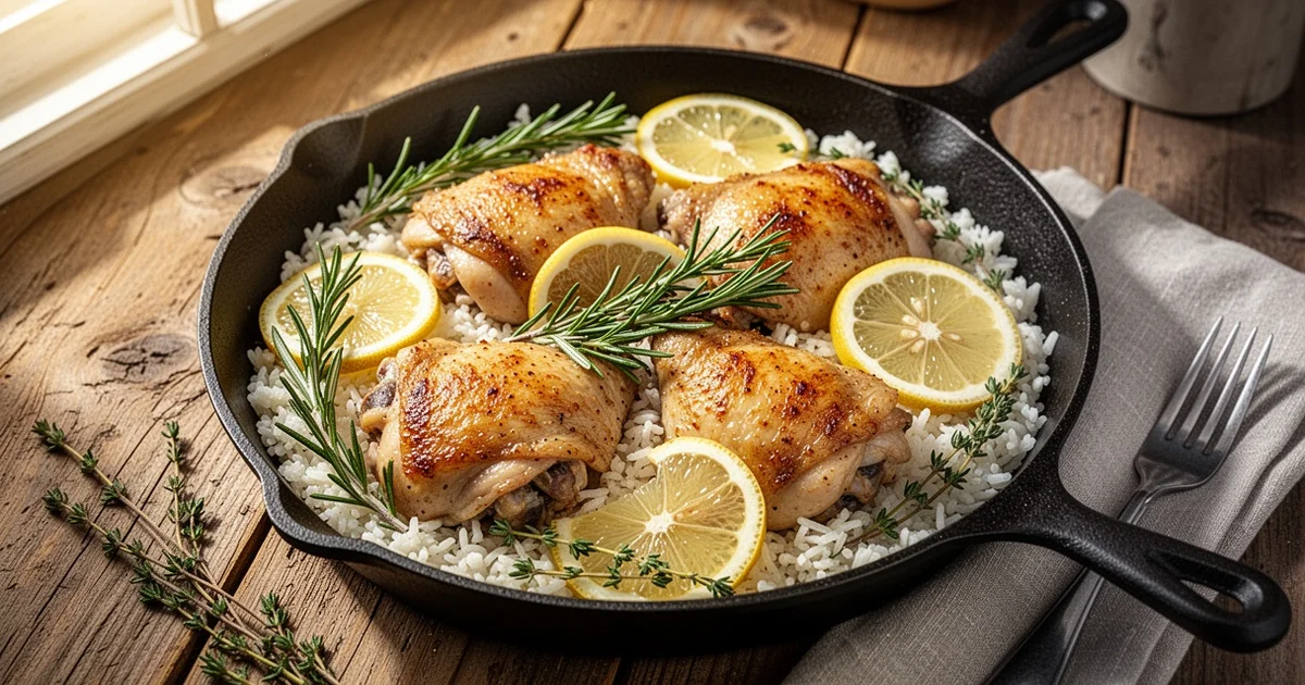 One-Pan Lemon Herb Chicken and Rice: A 30-Minute Weeknight Dinner