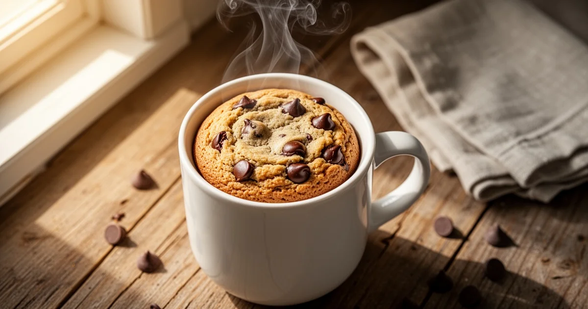 One-Bowl Chocolate Chip Mug Cookie (Ready in 1 Minute!)