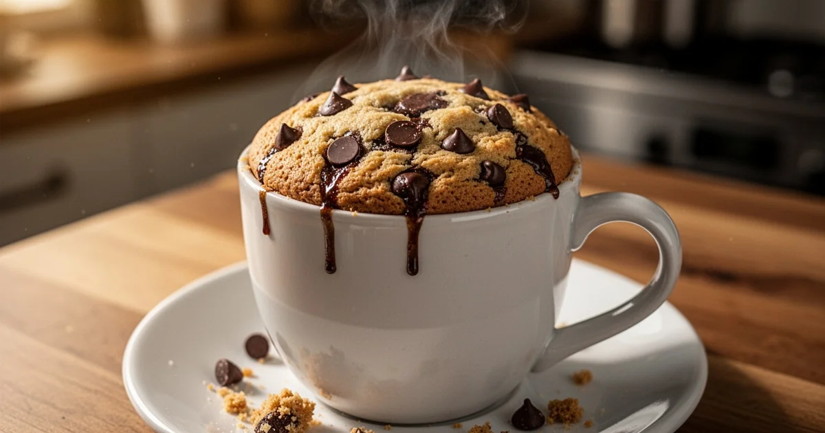 Microwave Mug Cookie in 1 Minute: Single Serve Dessert Recipe