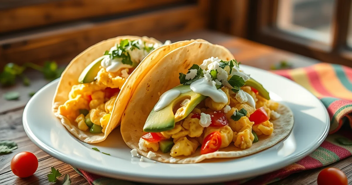 10-Minute Avocado Breakfast Tacos: Healthy & High-Protein