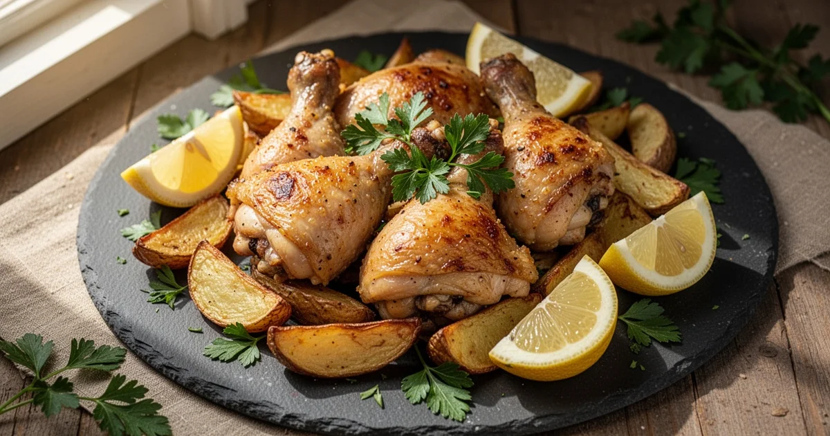 One-Pan Lemon Garlic Chicken Thighs with Roasted Potatoes: A 30-Minute Weeknight Dinner Winner