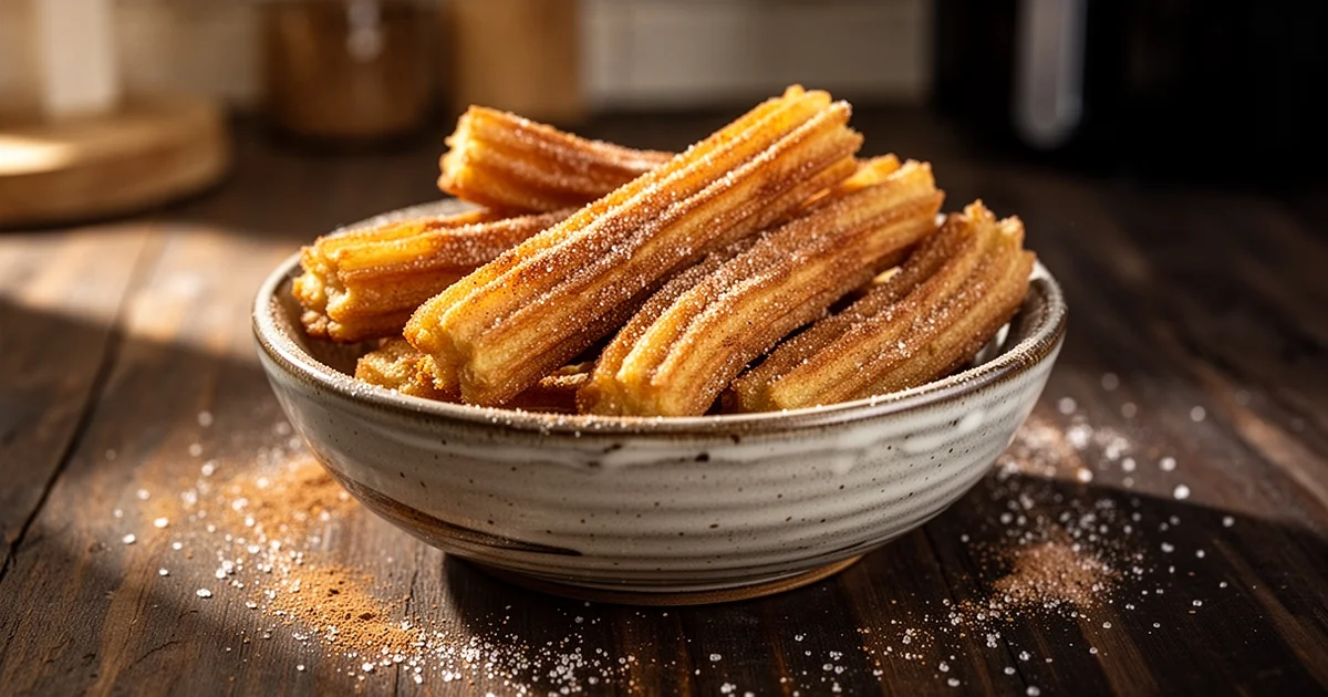Cinnamon Sugar Air Fryer Churros: Crispy, Golden & Ready in 15 Minutes