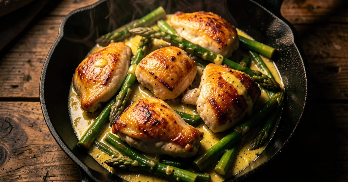 One-Pan Lemon Garlic Butter Chicken & Asparagus - Ready in 30 Minutes!